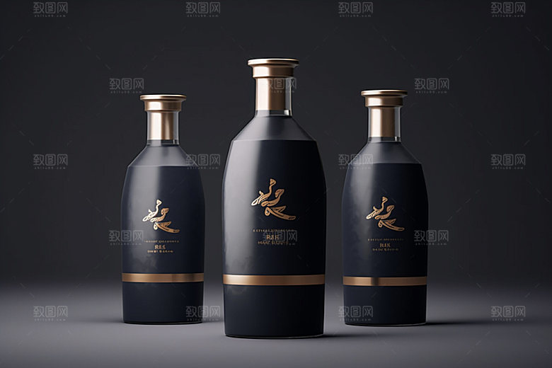 白酒酒瓶中国风3D模型