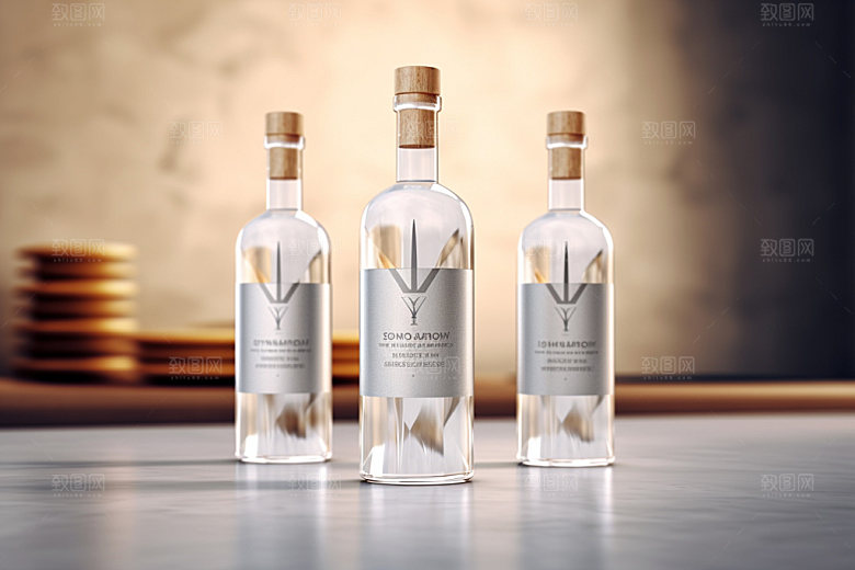 白酒酒瓶包装设计酒类模型