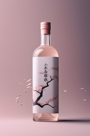 白酒酒瓶包装设计中国风模型