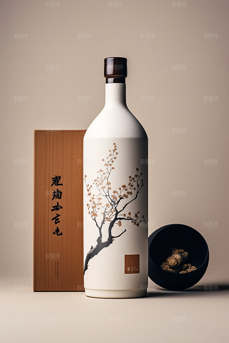 白酒酒瓶酒类3D模型