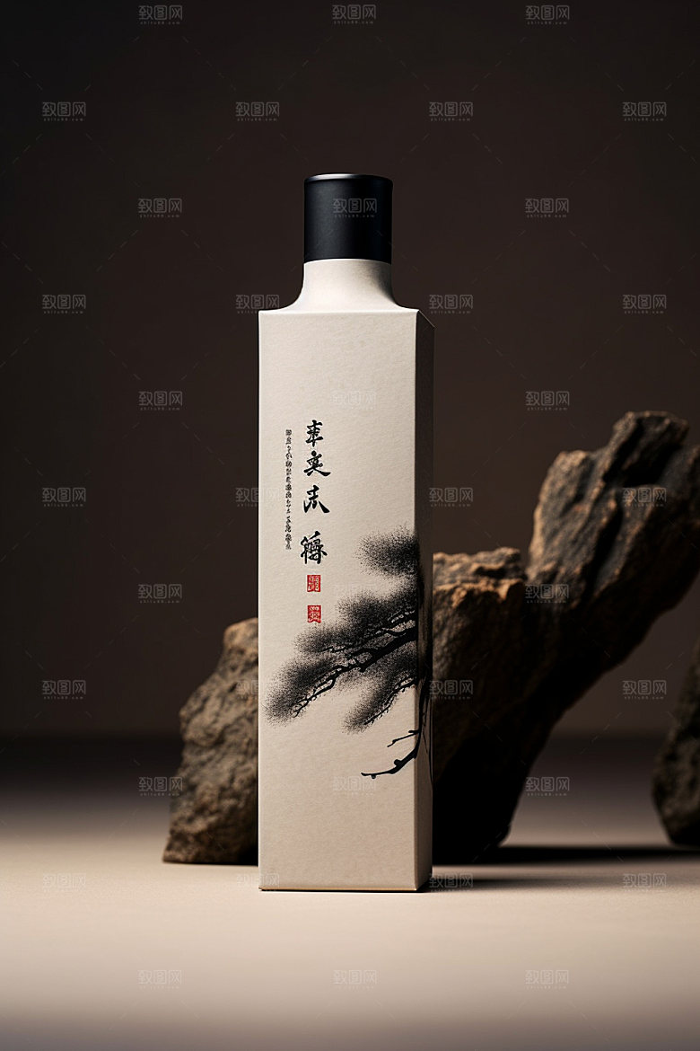 白酒酒瓶酒类包装设计模型