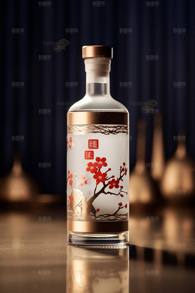 白酒酒瓶包装设计酒类模型