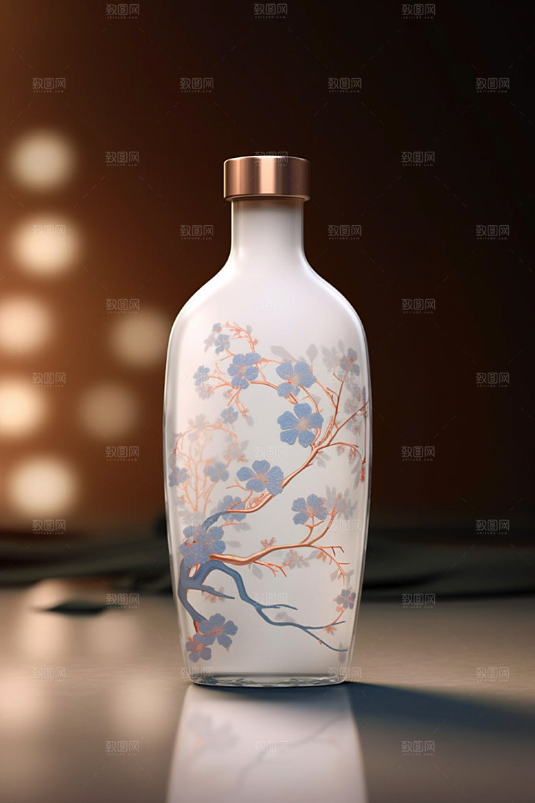 白酒酒瓶酒类立体模型