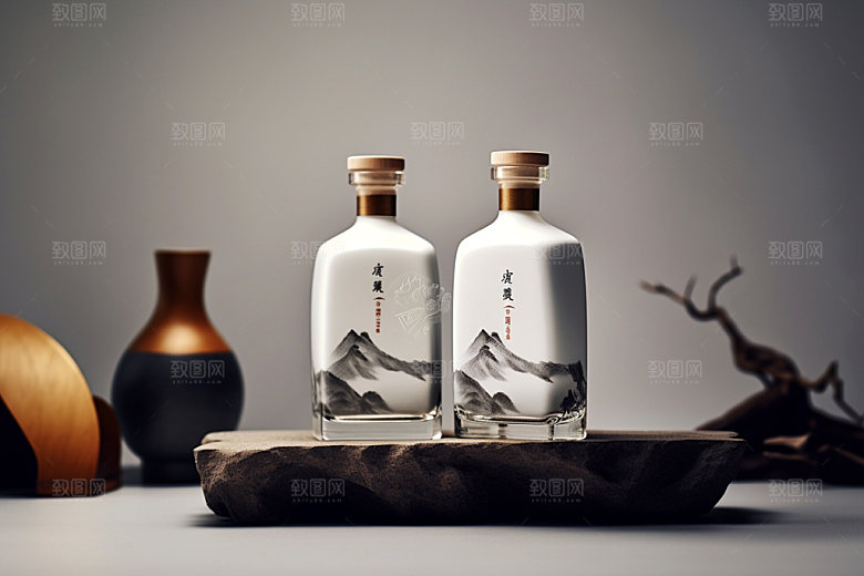 白酒酒瓶酒类3D模型