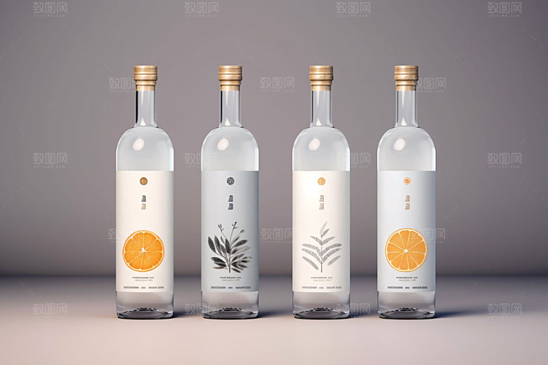 白酒酒瓶传统3D模型