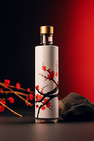 白酒酒瓶包装设计传统模型
