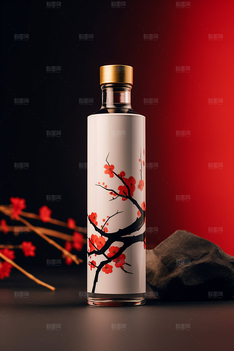 白酒酒瓶包装设计传统模型