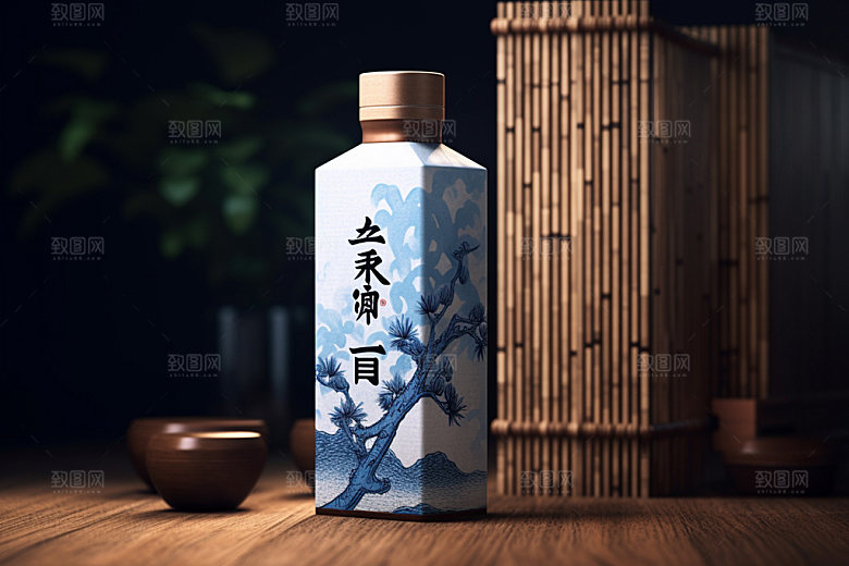 白酒酒瓶酒类3D模型