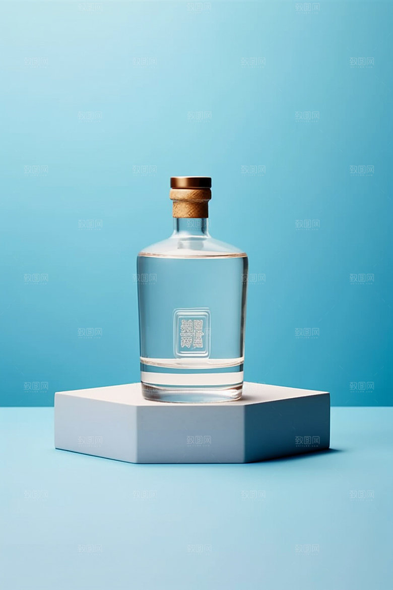 白酒酒瓶立体包装设计模型