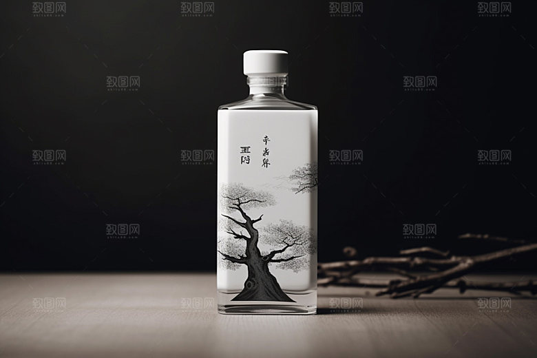白酒酒瓶3D包装设计模型