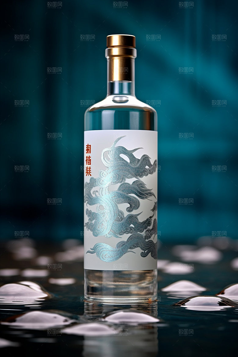 白酒酒瓶3D立体模型
