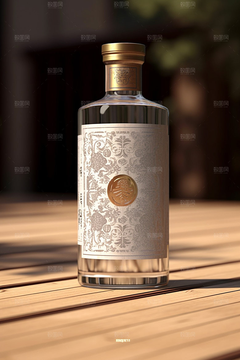 白酒酒瓶立体3D模型