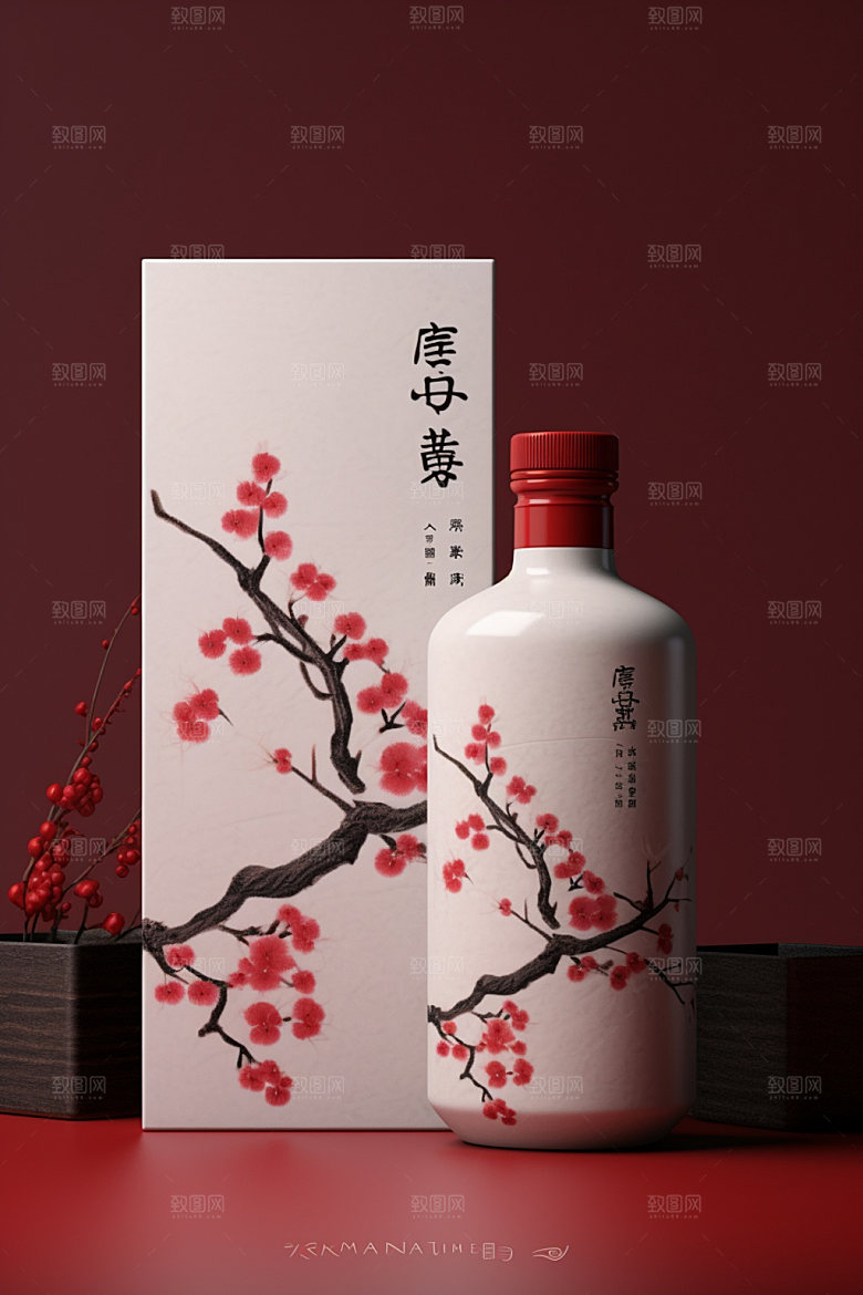 白酒酒瓶立体3D模型
