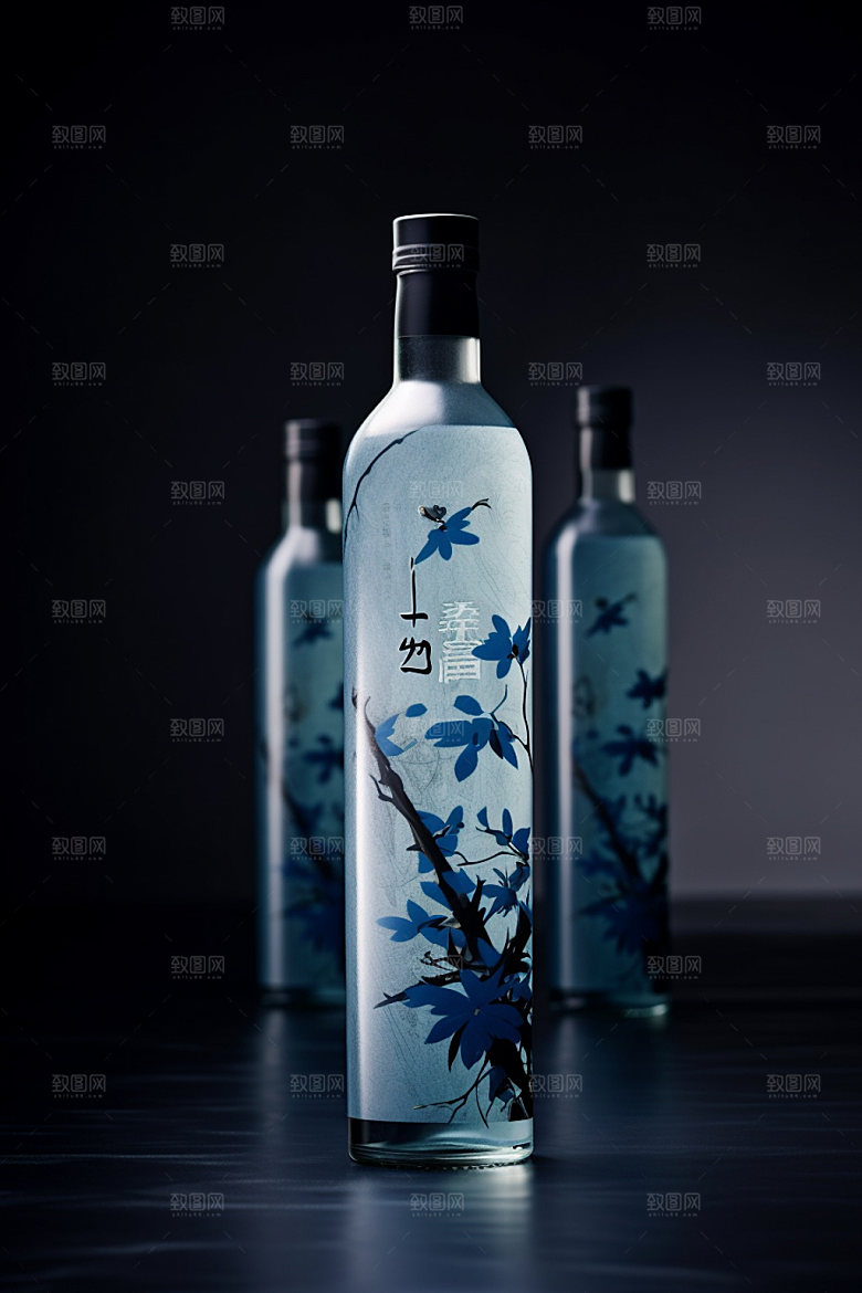 白酒酒瓶立体3D模型