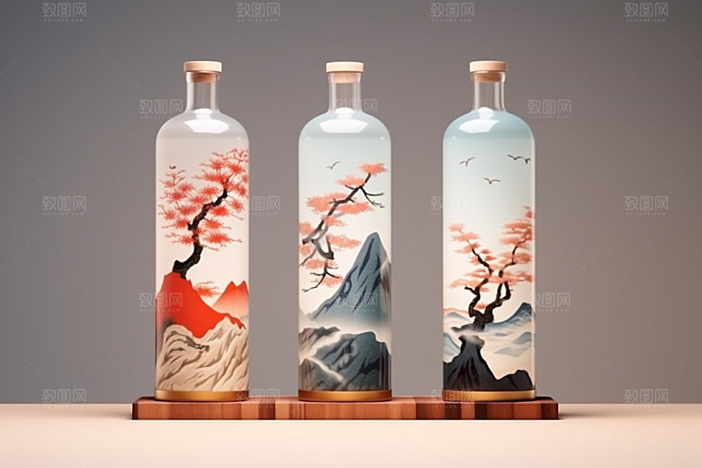 白酒酒瓶3D包装设计模型