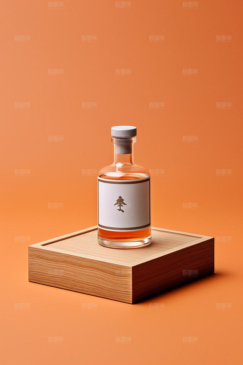白酒酒瓶包装设计中国风模型