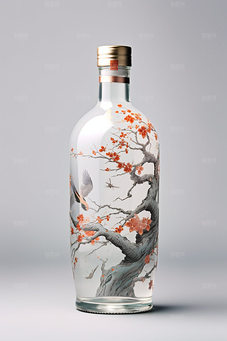 白酒酒瓶酒类立体模型