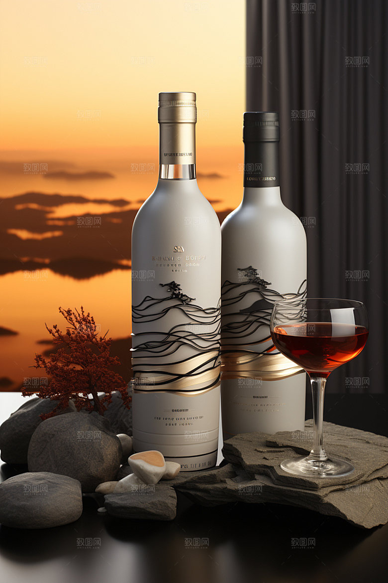 白酒酒瓶立体酒类模型
