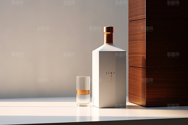 白酒立体设计样机