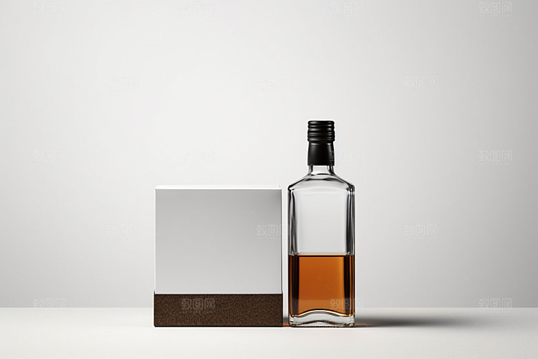 白酒高清玻璃瓶样机