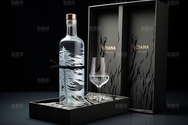 白酒包装立体样机