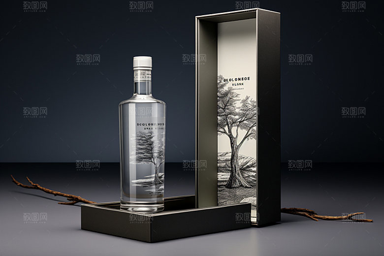 白酒酒瓶包装样机