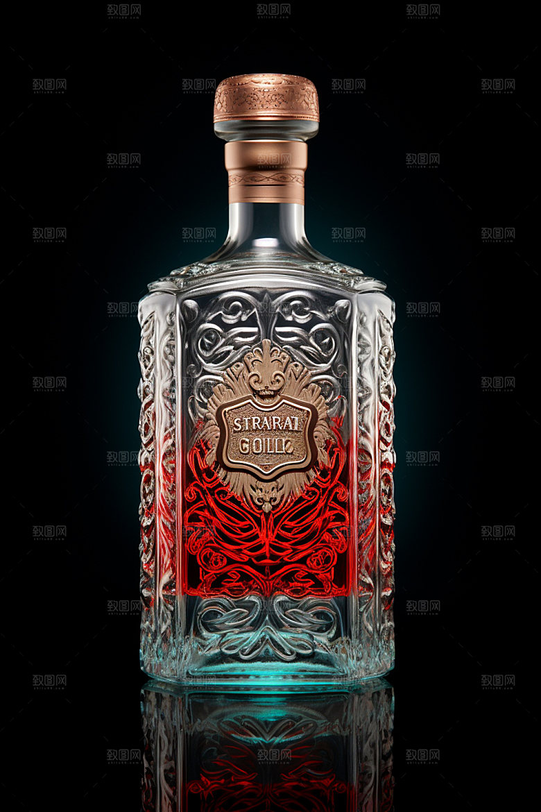 白酒酒类玻璃瓶样机