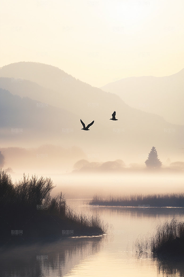 白露秋景高清摄影图