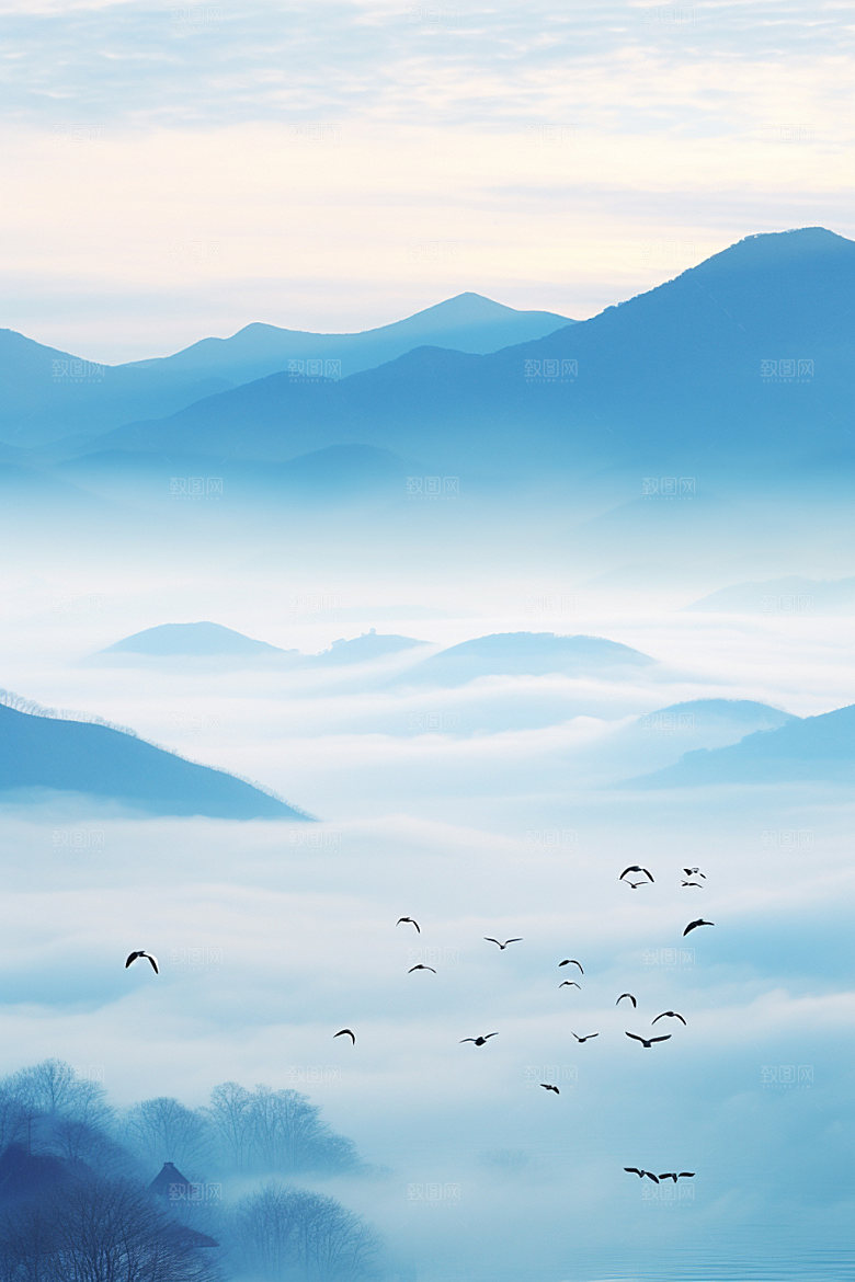 白露秋景秋天摄影图