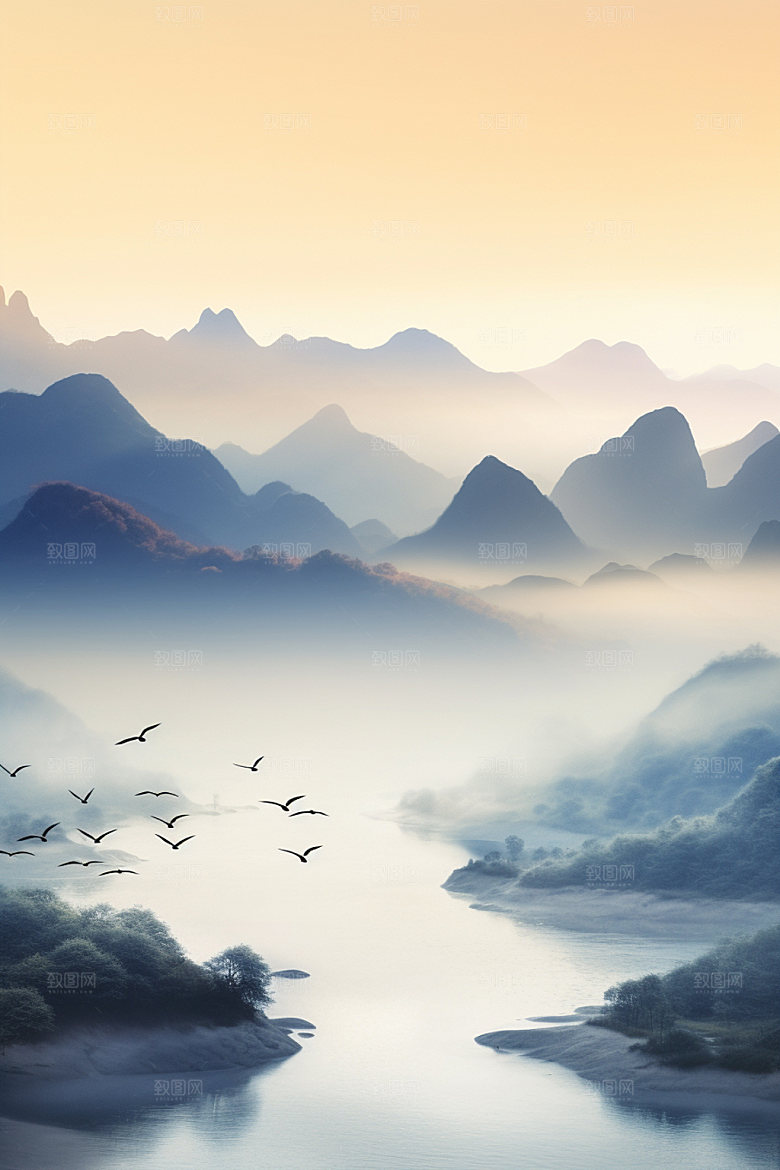 白露秋景节气摄影图