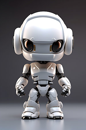 白色机器人智能科技3D模型
