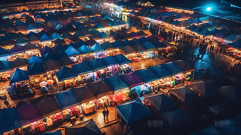夜市摆摊街市摄影图