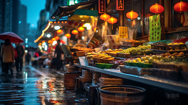 夜市市集高清摄影图