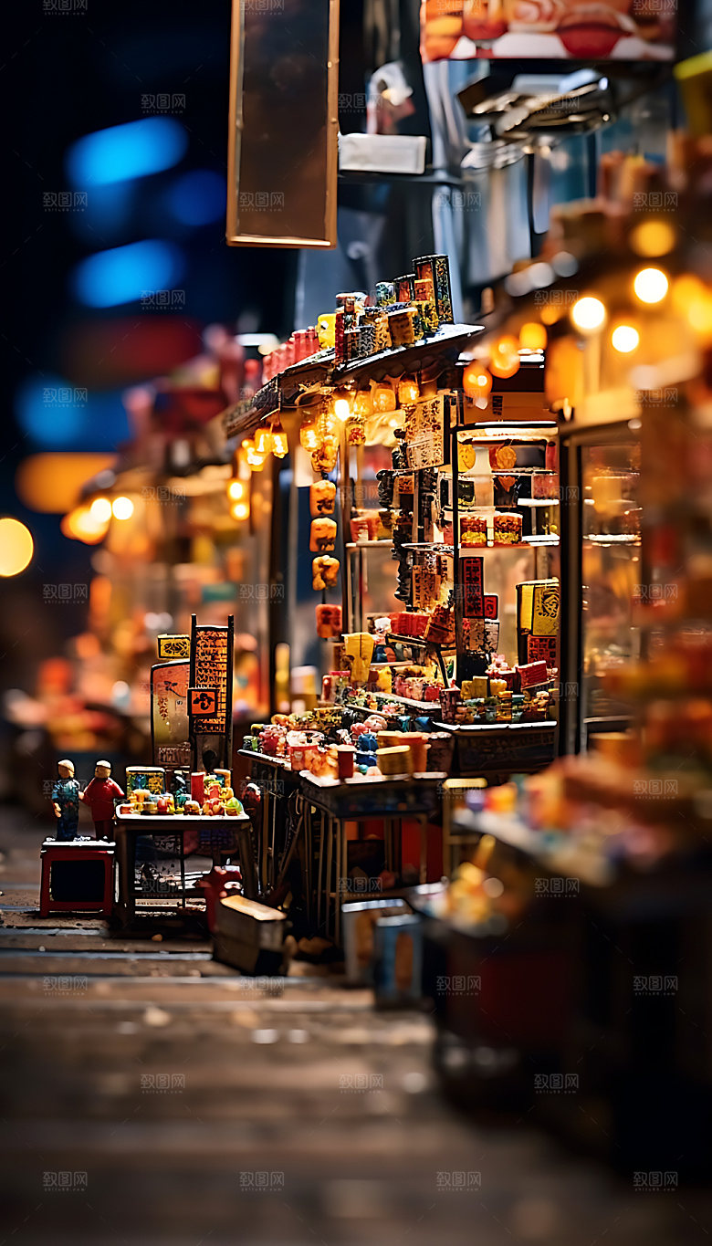 夜市小吃人间烟火摄影图