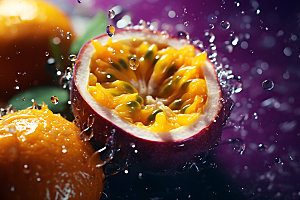 百香果美食水果摄影图