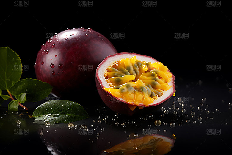 百香果高清水果摄影图
