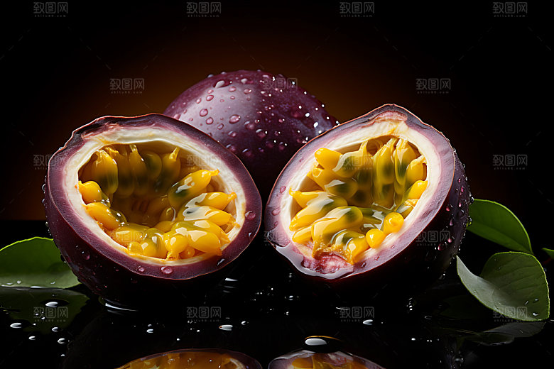 百香果特写美食摄影图