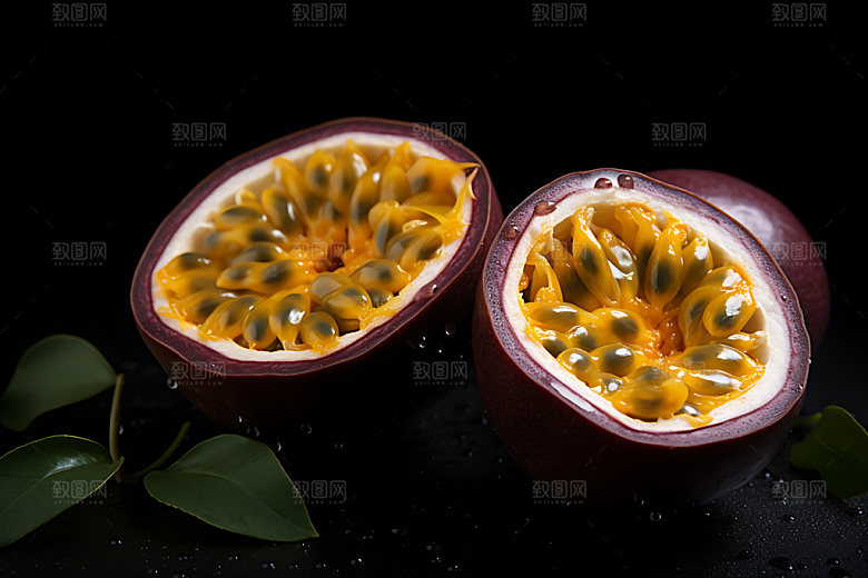百香果特写美食摄影图