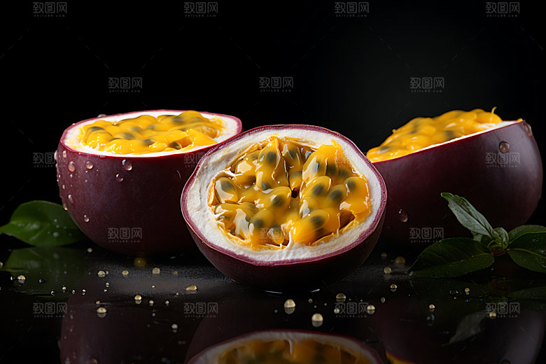 百香果水果养生摄影图