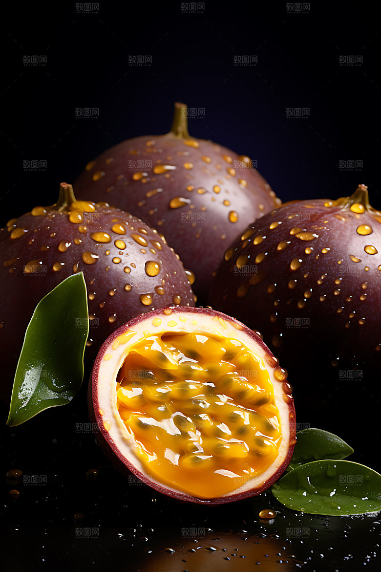 百香果美食特写摄影图