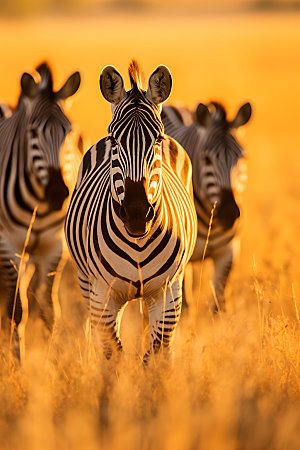 斑马高清非洲大草原摄影图