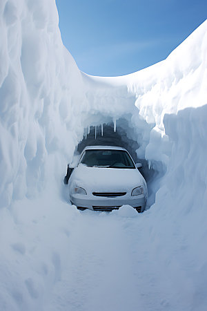 暴雪气象灾害冬季摄影图