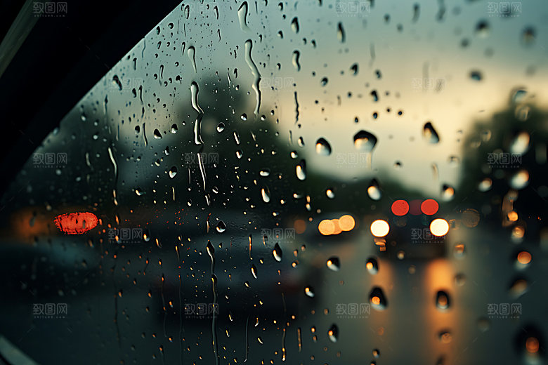暴雨大雨户外摄影图