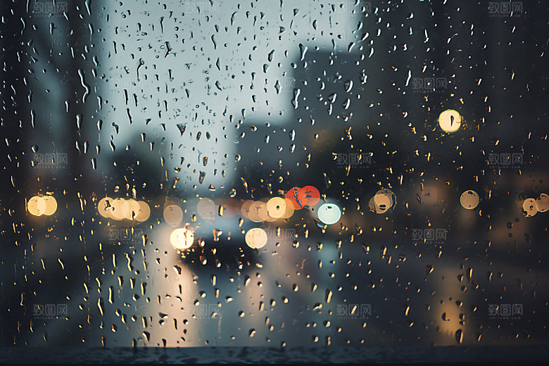 暴雨大雨雨水摄影图
