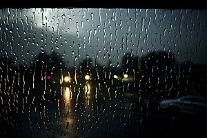 暴雨阴雨天雨水摄影图