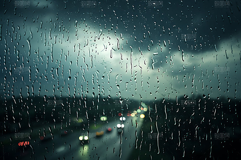 暴雨大雨阴雨天摄影图