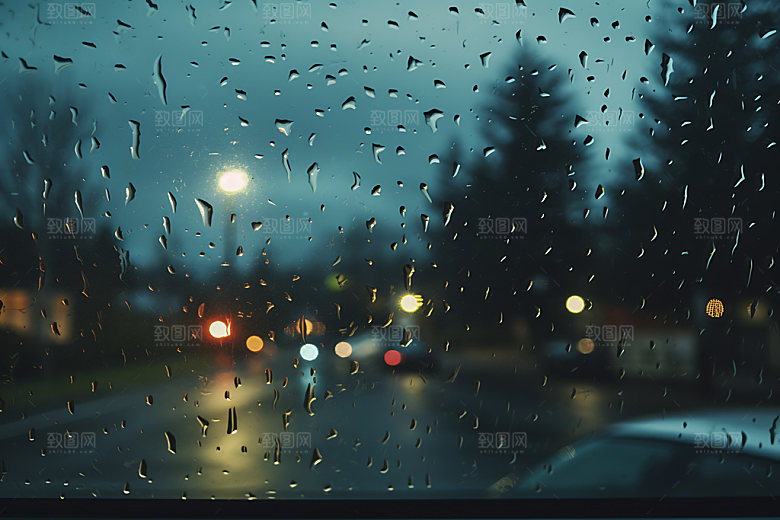 暴雨乌云密布大雨摄影图