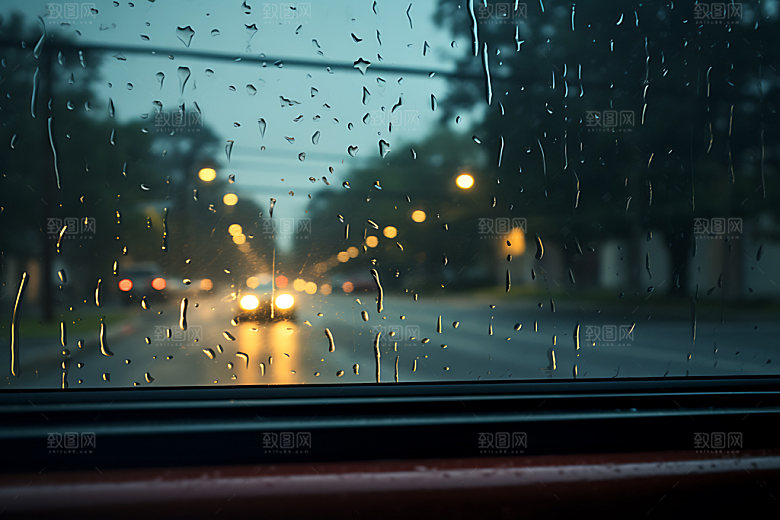 暴雨阴雨天高清摄影图
