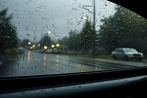 暴雨户外雨天摄影图