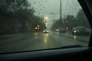 暴雨高清大雨摄影图